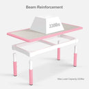 Toddler Multi Activity Table Set Kids Study Desk Kids Desk Chair Set Kids Table and 4 Chairs Set Height Adjustable