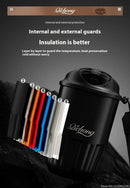 410ml Ceramic Liner Thermos Coffee Cup Double Wall Stainless Steel Vacuum Insulated Thermos For Coffee Thermal Mug Tumbler Gift