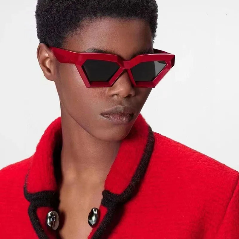 New Square Women Sunglasses Vintage Designer Fashion Men Cat Eye Sun Glasses Big Shades Luxury Brand Female Oculos UV400 Gafas