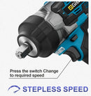 Gisam 2800N.M Torque Brushless Electric Impact Wrench 1/2 inch Screwdriver Cordless Wrench Power Tool For Makita 18V Battery Pin