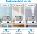 Sejoy Humidifiers for Bedroom Large Room 5L Quiet Ultrasonic Warm & Cool Mist Humidifier