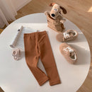 Children Cotton Leggings Girls Spring/Fall Pants Korean Solid Kids Fitting Long Pant Stretchy Tights Trousers Baby Bottoms Cloth