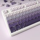 Gradient Purple Double Shot PBT Keycaps Cherry/OEM Profile 136 Keys Side Printed Keycaps for Gateron Cherry MX Switches Keyboard