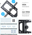 Ultra Thin Tilting TV Wall Mount Bracket Universal for 26-75 Inches Max Load 45kg