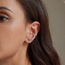 BAMOER Stern-Komet-Asymmetrie-Ohrstecker für Frauen Klarer Zirkonia Helle Meteor-Ohrstecker 925 Sterling Silber Schmuck Femme BSE087