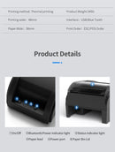 58MM USB+Bluet Thermal Receipt Printer High Speed Printing 80mm/sec, Compatible with ESC/POS Print Commands for restaurant 58A