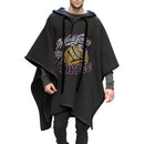 Autumn Trendy Men's Cape Coat Vintage Poncho Jacket Batwing Sleeve Irregular Design Men Hooded Trench Shawl Coat Cosplay Costume