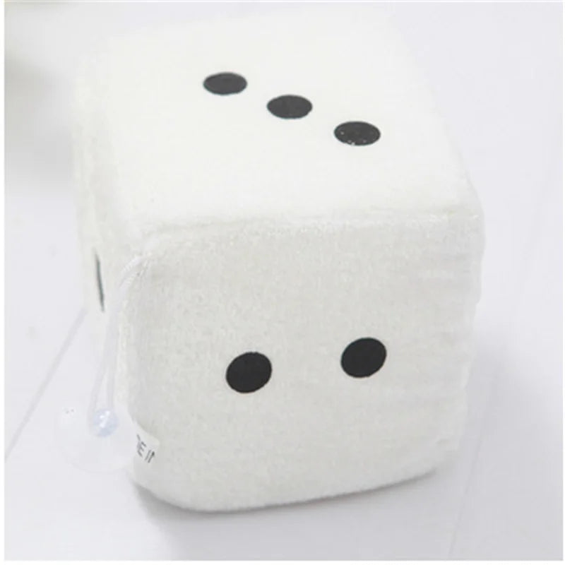 Auto Car Hanging Fuzzy Dice Dots Pendant Decor Velvet Dice Model Decoration Rearview Mirrors Styling Car Accessories Interior
