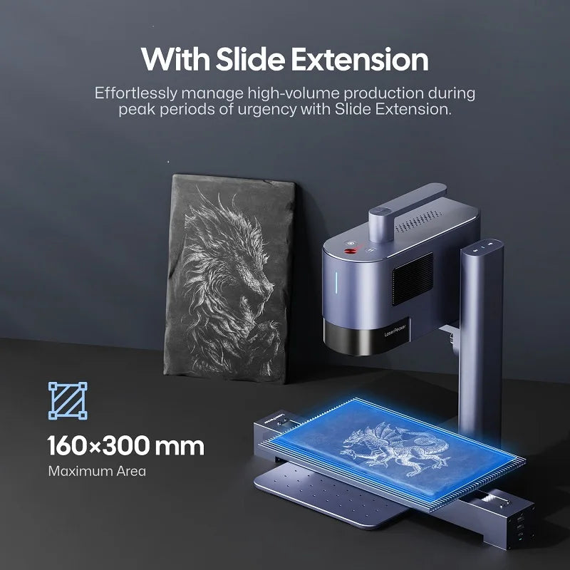 LaserPecker MINI Portable Laser Engraver CNC Dual Laser Multifunction Fiber Engraver With 20W 8K Bluetooth 5.0 LP5