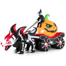 9 FT Long Halloween Inflatable Decoration Grim Reaper Driving Pumpkin Carriage