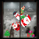 2025 New year Merry Christmas wall Window Stickers Elk Santa Claus Window Clings Decal Christmas Decoration For Home Navidad