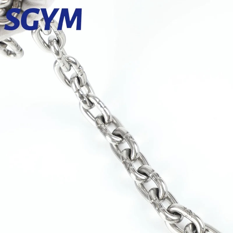 304 Stainless Steel Chain 3/3.5/4/5/6/8/10mm Diameter Hanging Chain Gourd Lifting Heavy Duty Welded Binding Chain Kirin Whip