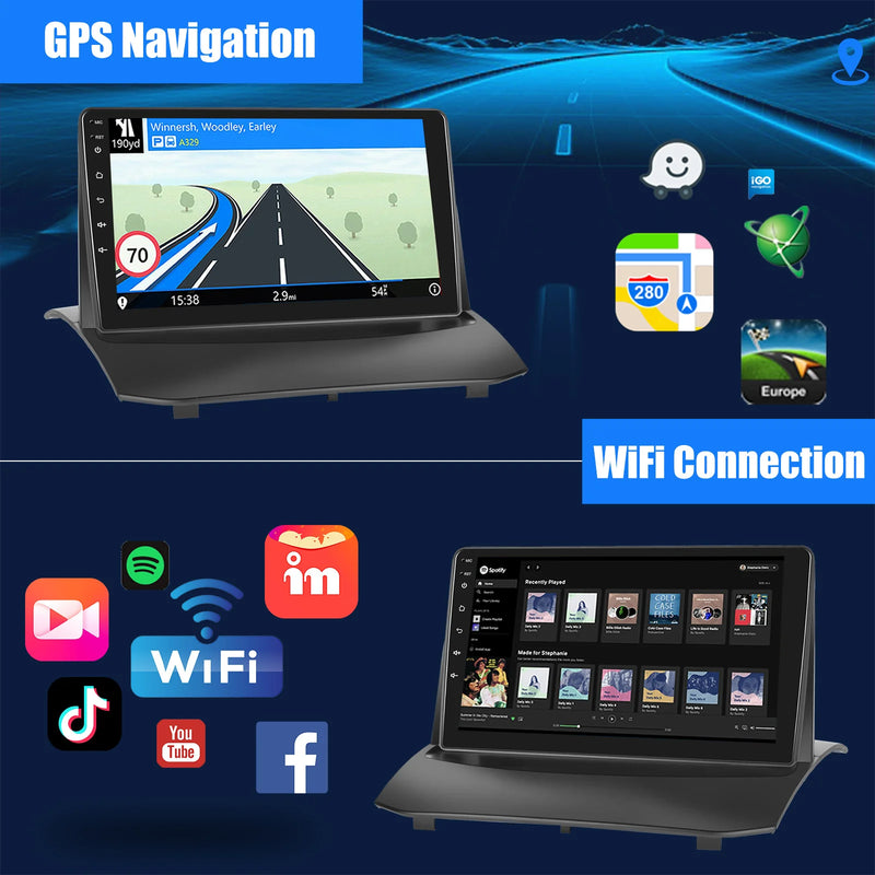 ESSGOO Android 13 Car Stereo Radio For Ford Fiesta MK6 2009-2013 Wireless Carplay Android Auto Touchscreen GPS Nav BT FM RDS