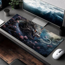 Sakura Dragon Gaming Mousepad ,Chinese Dragon Desk Mat, XXL Gaming Mouse Pad, Non-Slip Rubber Keyboard Mat,Computer Accessories
