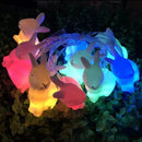Easter Bunny String Lights Rabbit Shaped Fairy Lights Battery Operated Home Party Decor Night Lamp Bedroom Outdoor Decoration