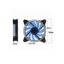 120mm PC-Gehäuselüfter, einstellbar, 52CFM, Antivibrationsgummi, LED, Computer-Lüfter 12V, leiser Ventilator, PC Computer Cool Fan