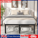 Single/Double/King Bed Frame - Bed 90x190 Cm / 135x190cm,151x190cm-42 Cm Height With Underbed Storage-Metal Platform Bed Frame
