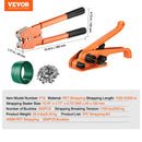 SucceBuy Manual Plastic Strapping Banding Machine Packing Strap Baler W/ Tension Tool Packer 1000ft PET Band 300 Metal Seals Kit