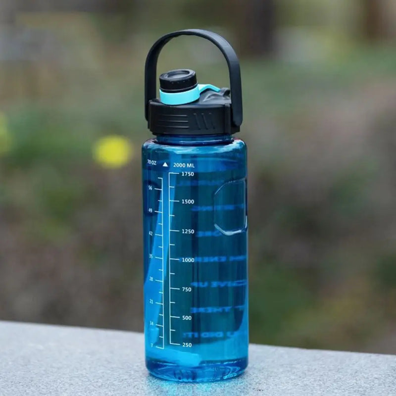 1.5L/2L/3L Sports Water Bottle Portable Leakproof Large Capacity Water Jugs Lightweight with Time Marker Clear Drink Bottle