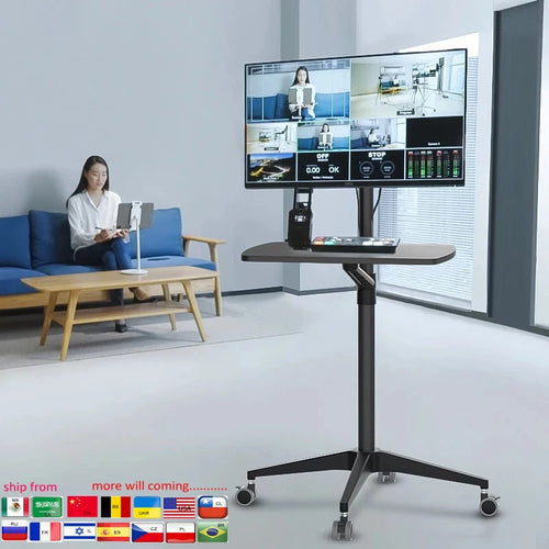 The Freestanding Atelier | Ergonomic Height-Adjustable Laptop & Monitor Floor Stand (UT-2)
