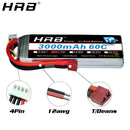 HRB 3S 11.1V 3000mah Lipo Battery 60C XT60 Connector For Car FPV Airplane Drone Boat Truck RC Parts