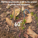 The Anchor | Ultralight Titanium Alloy Tent Stakes with Hook (8-Piece Set)