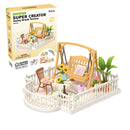 Robotime DIY Miniature Dollhouse Kit with Accessories Model Supply Store Kit with LED to Build Decent Birthday Gift