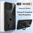 Silicone Cooling Phone Case for ASUS ROG 9 8 7 6 Pro Graphene Heat Dissipation Case Magnetic Stand Shockproof Cover