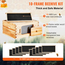 SucceBuy Bienenstock Tiefer Kasten Starter-Kit 100% Bienenwachs beschichtet Naturzedernholz Langstroth Bienenstock-Kit Transparentes Acryl