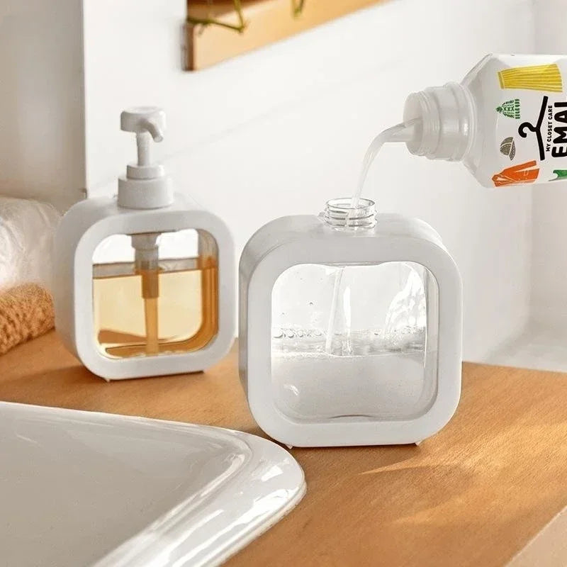 Liquid Dispenser Bottles Push-Up Kitchen Soap Dispenser Large Capacity Cleaning Fluid Container Sink Accessories