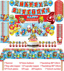 Superzings Birthday Party Supplies Balloon Banner Backdrop Tableware Cake Topper Party Decoration Baby Shower