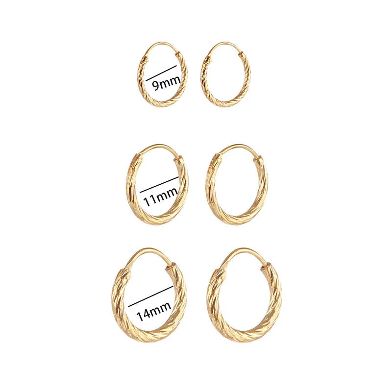 6Pcs Stainless Steel Mini Hoop Earrings Set for Women Shiny Rhinestone Zirconia Huggie Circle Punk Earrings Party Jewelry Gifts