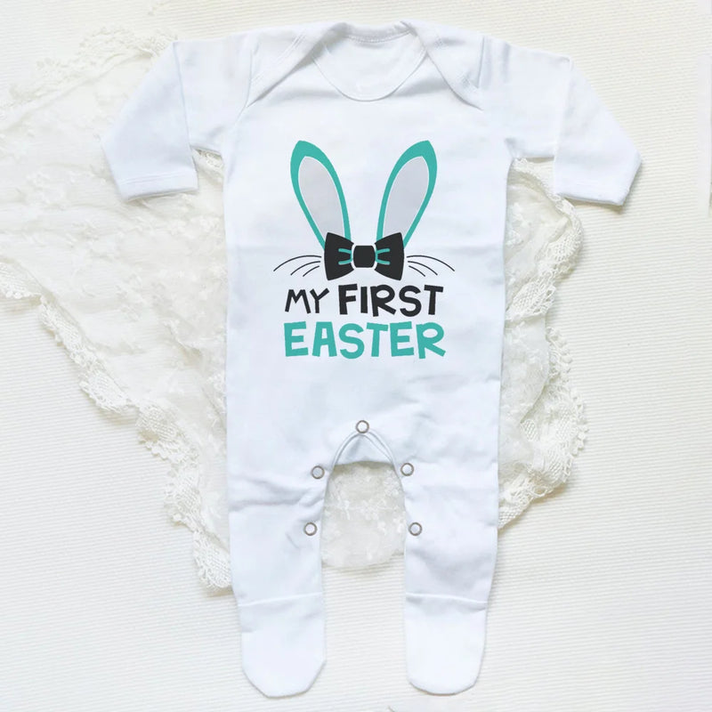 My 1st Easter Baby Bodysuit Babygrow Sleepsuit Rabbit Print Baby Coming Home Hospital Outfit Clothes Infant Easter Party Romper