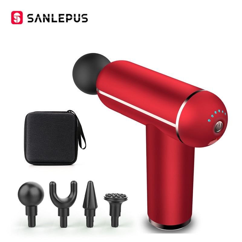 SANLEPUS Portable LCD Massage Gun For Body Neck Back Electric Percussion Massager Deep Tissue Muscle Relaxation Fitness Slimming