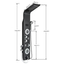 LED-Duschsystem Bad Duschsäule Schwarz Regenfalldusche Duschpaneel Bidetarmatur mit Handbrause Massagedüsen Auslauf