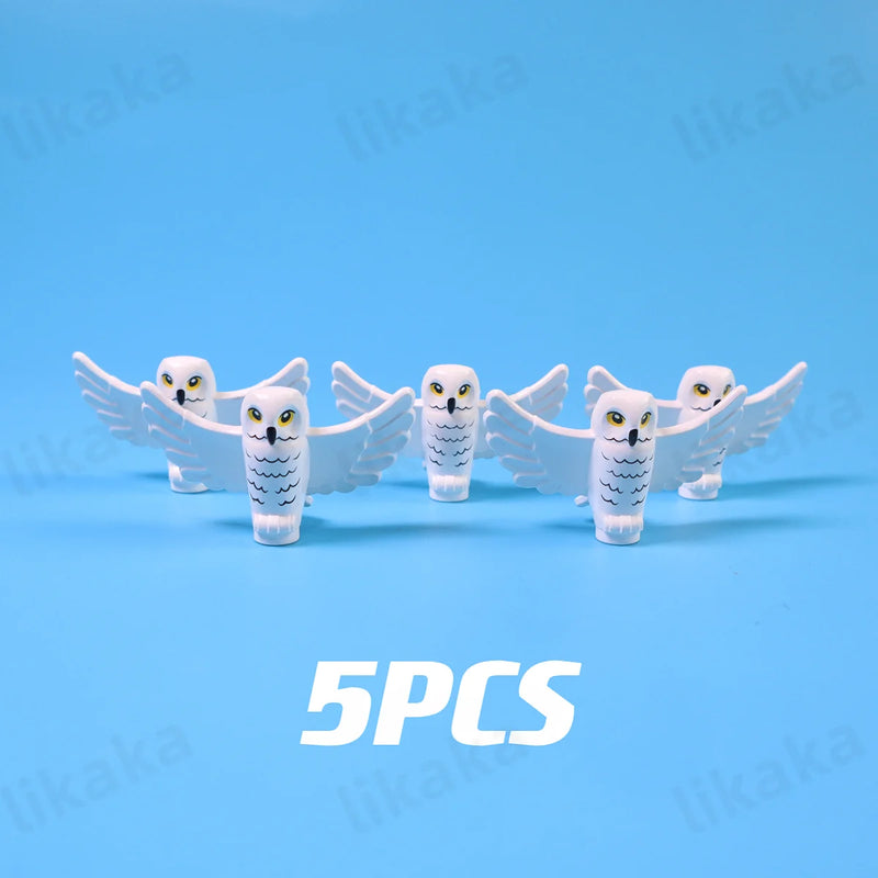 5pcs Animals Building Blocks Toys MOC Bird Owl Model Set Blocks DIY Bricks Toys for Children Gift Compatible Mini Bricks