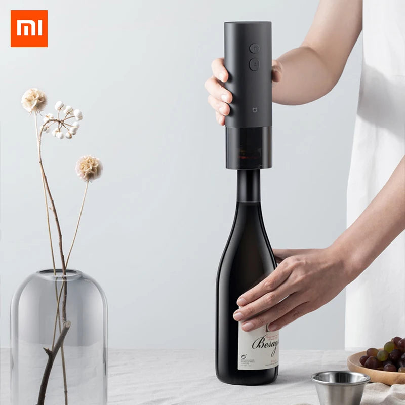 New Xiaomi Mijia Electric Wine Opener Battery Automatic Bottle Cap Opener for Red Wine Beer with Foil Cutter Kitchen Accessories