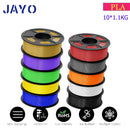 JAYO 3D Filament Printer PLA PLUS/PLA /PETG/PLA+2.0/ABS/TPU 1.75mm 10Rolls for FDM 100%No bubbel 3D Printer Materials DIY Gift