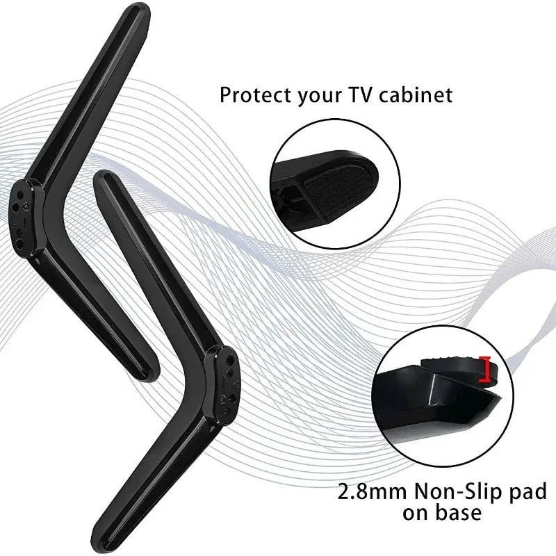 32-65 Inch Universal TV Base Pedestal Feet TV Stand Mount Table Top Desktop Bracket Accessories With Screw Sets