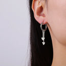 Skyrim Stainless Steel Gold Color Hoop Earrings Women Heart Star Saturn Pendant Tassel Earrings Fashion Jewelry Christmas Gift