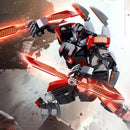 585 Teile Schwarz Rot Mecha Baustein Modell Roboter Kinderspielzeug Weihnachtsgeschenke 25,6cm