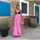 The Meridian Line | Colour-Block Halter Maxi Dress