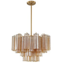 The Amber Orbit | Tiered Glass Chandelier with E14 Sockets