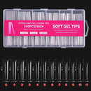 240pc/box False Nails Super Long Ballerina Nails Press On Nail Full Cover Matte Gel Tips Nail Art XXL American Capsule Fake Tips