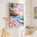 Huacan New Arrivals 2025 Diamond Painting Kit Landscape Diamond Embroidery Boat Seaside Rose Full Handmade Gift