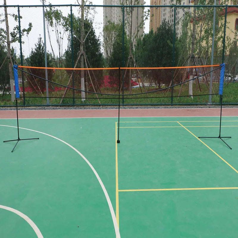 6.1M Foldable Portable Badminton Tennis Stands With Net Height Adjustable Professional Training Net for Tennis Volleyball Soccer