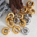 Punk Non Piercing Stainless Steel Gold Color Chunky Ear Cuff Unisex Bold Statement Thick Cartilage Cuff Earrings Hot