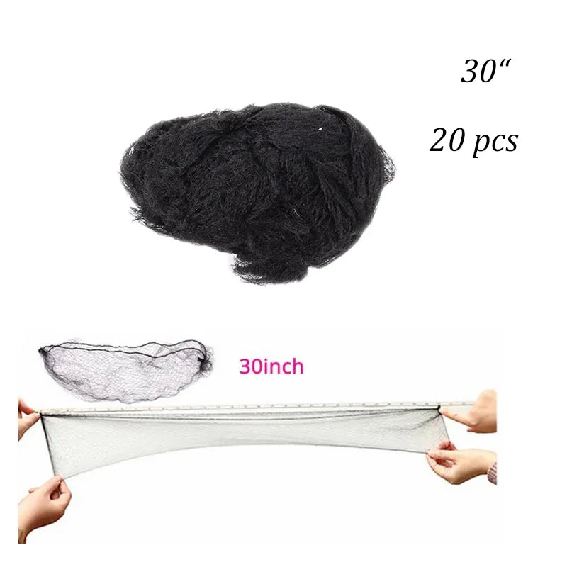 20Pcs Durable Nylon Hair Net For Bun Hair Hair style Tool Black Beige Brown 5Mm Hair Net For Wigs Mesh Hair Styling Hairnets