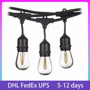IP65 15M LED Lichterkette S14 Wasserdicht E27 Warm LED Retro Edison Filament Glühbirne Außenbereich Garten Terrasse Festliche Beleuchtung