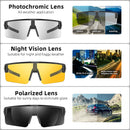 WEST BIKING Fit Over Myopia Glasses Cover Sunglasse Polarized UV400 Goggles Outdoor Driving Anti-Glare Photochromic Sun Glasses